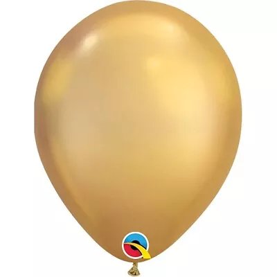 Qualatex Chrome Gold Balloons Premium Latex 11” Chrome Gold 100 Balloons • $36