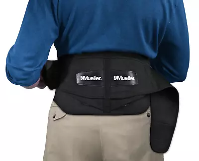 Mueller 255 Lumbar Support Back Brace With Removable Pad Black RegularPackage • $40.57