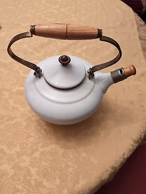 Vintage Mikasa White Whistle Stop Teapot • $22