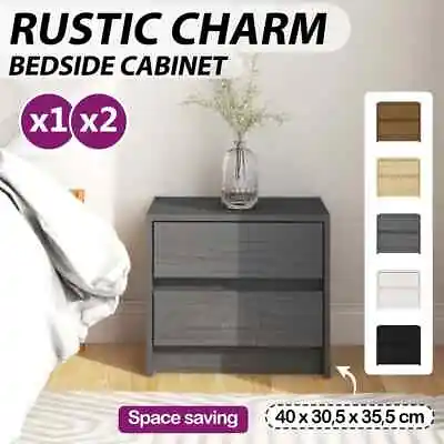 $65.99 • Buy  1/2x Solid Pine Wood Bedside Cabinets Nightstand Storage Multi Colours VidaXL