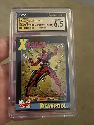 CGC SS Deadpool #3 Rookie Card Signed By ROB LIEFELD Impel Marvel 1991 Not Psa • $99