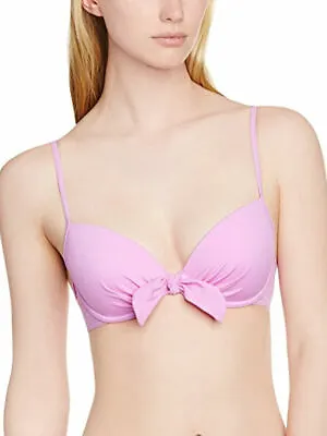 Lepel Bow Plunge Bikini Top 1356600 Underwired Moulded Lightly Padded - Purple • £3.95