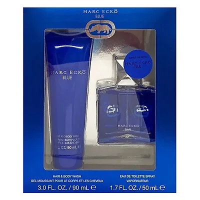 2pc Set Marc Ecko BLUE EDT Mens Cologne 1.7oz & Hair & Body Wash 3oz NIB (887) • $22.49