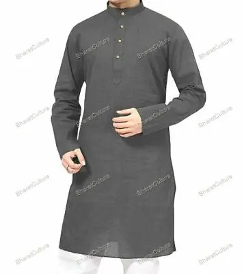 Mens Kurta Traditional Wear Mens Cotton Kurta Ethnic Indian Dress Cotton Kurta P • $18.04