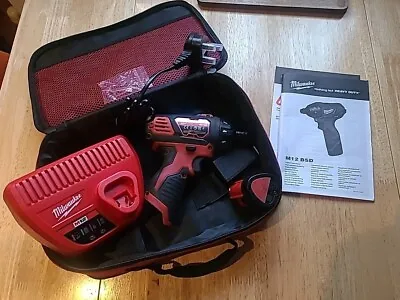 Milwaukee M12 BSD Compact Screwdriver With 1 X 1.5Ah Battery Charger Carry Bag • £100