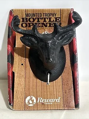 2016 Reward Lodge Cast Iron Moose Mounted Trophy Bottle Opener New In Box • $12.99