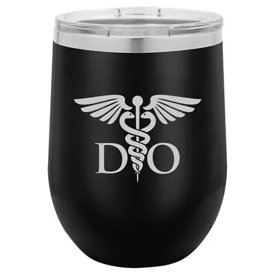 Stemless Wine Tumbler Coffee Travel Mug Glass DO Osteopathic Doctor • $25.99