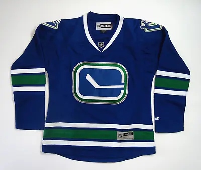 Vancouver Canucks Blue Womens NHL Licensed Reebok Vintage Jersey NEW Size S • $34.95