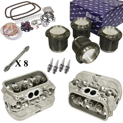 1600cc Air-cooled Vw Bug Engine Rebuild Kit Top End Heads & Pistons • $849.95