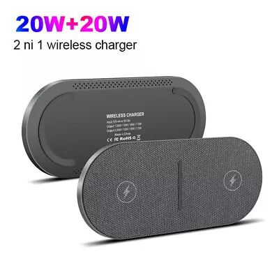 2IN1 20W Wireless Charger Pad  Mat For IPhone 15 Pro Max 14 13 Samsung S23 Ultra • $24.88
