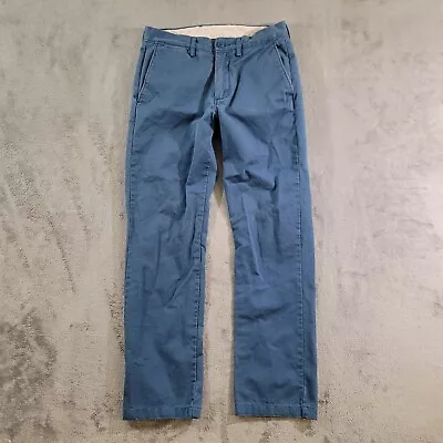 J.CREW Broken In Chino Mens 29X32 Blue Urban Slim Straight Pockets Casual • $13.26