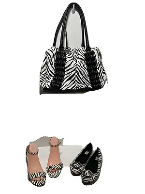 Marc Ecko Red Me Zebra Print  Tote/Shopper Bag 2 Pairs Of Zebra Print Shoes • $50
