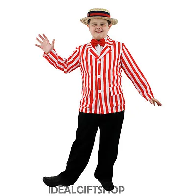 £14.99 • Buy Red & White Boys Roaring 20s Blazer Children's Fancy Dress Costume Dance Show