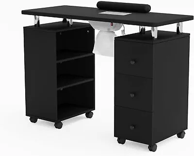 Manicure Table Nail Desk Workstation W/ Dust Collector For Spa Beauty Salon Home • $193.99