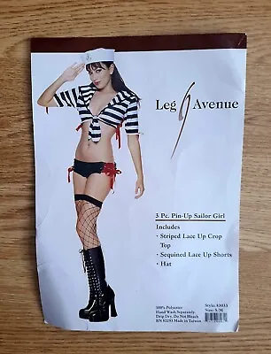 LEG AVENUE Sailor Girl Costume Sequin Knickers HALLOWEEN FANCY DRESS OUTFIT S/M • £30