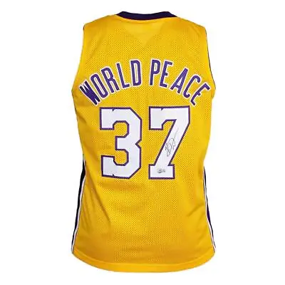 Ron Artest Signed Los Angeles Yellow Meta World Peace Basketball Jersey (JSA) • $63.95