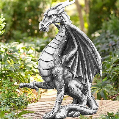 Dragon Sculpture Large Indoor/Outdoor Medieval-Dragon Statue Courtyard Decoratio • £15.01