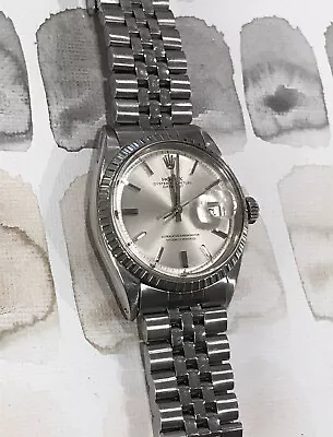 Vintage Rolex Datejust 1603 Stainless Steel Watch Silver Dial Jubilee Bracelet • $4299