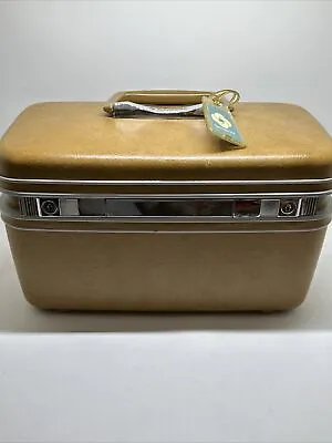 Vintage Samsonite Silhouette Train Hard Case Vanity Travel Brown Bag Used • £46.32
