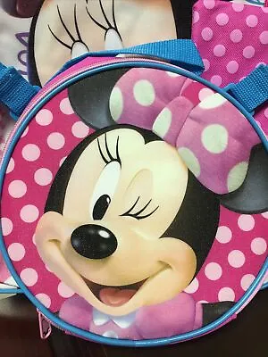 Minnie Mouse Backpack Disney Book Bag 3 Piece Set 16”x12” Lunch Bag 8” NWT Age 6 • £27.55