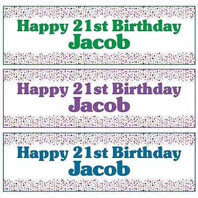 £4.29 • Buy X2 Personalised Birthday Banners Party Decoration Custom Poster 5th 6th 7th 8th