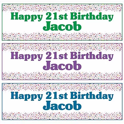£4.29 • Buy X2 Personalised Birthday Banners Party Decoration Custom Poster 5th 6th 7th 8th
