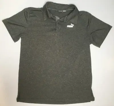 $8.46 • Buy Puma Boys Gray Polo Tech Short Sleeve Shirt Sporty - Size XL 18-20