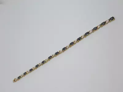 9ct Gold Sapphire & Diamond Bracelet • £525