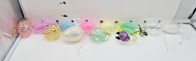 $17.95 • Buy Pier 1 Imports Easter Egg Ornaments Set Of 12 Glass With Feather Inside Some
