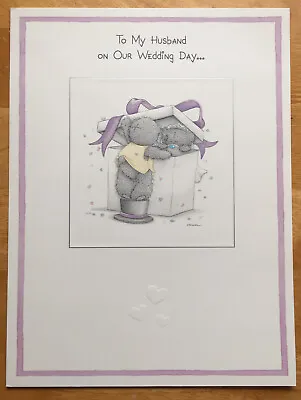 'Husband On Our Wedding Day’ Extra Large Card - Me To You Tatty Bear - 12”x9” • £3.50