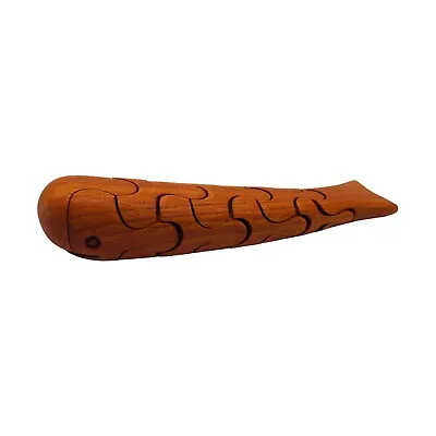 Vintage Hand Carved Wooden Whale Puzzle • $47.40