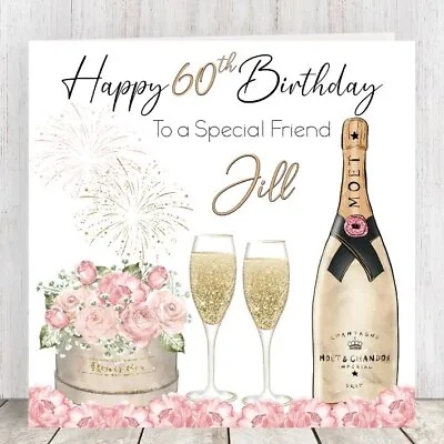 50th 40th 30th Personalised Birthday Card Friend Sister Daughter Niece Female • £3.29