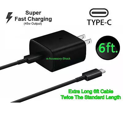 45w USB-C Super Fast Wall Charger+6ft Cable For Samsung Galaxy S23 S22 S21 S20 • $7.94