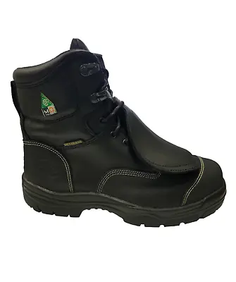 Men's Oliver By Honeywell Black Leather Mid Cut Ext Metatarsal Work Boots 55247 • $74.99