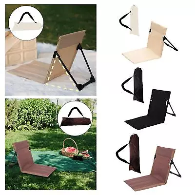 Folding Chair Pad Outdoor Folding Chair Backrest Beach Seats Cushion Floor Chair • £17.44