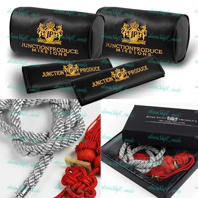 JUNCTION PRODUCE VIP Gold Car Neck Rest Pillow Headrest Set + SR Kin Tsuna Rope • $47.88