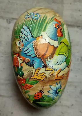 Vintage Hen Duck Bunny Paper Mache Easter Egg Box West Germany 4  *WARPING* • $4.99