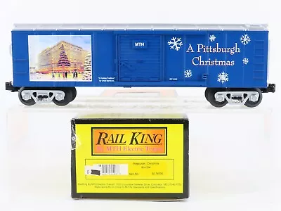 O Gauge 3-Rail MTH 30-74090 Pittsburgh Christmas Single Door Steel Box Car  • $29.95