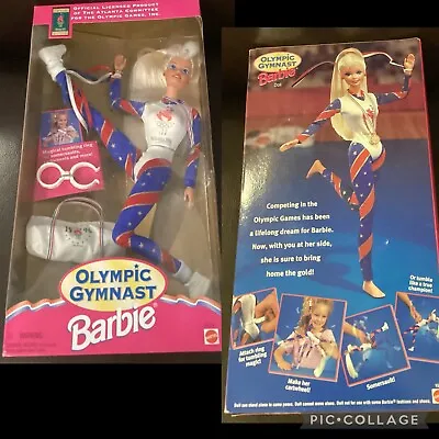 Vintage 1995 Atlanta Olympic Gymnast Barbie NEW Mattel Blonde Gym Bag & Brush • $17.07