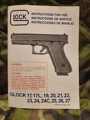Glock 17  17L 19 20 21 22 And More-Vintage Owners Manual Rev. 2/96 EXC COND • $24.95