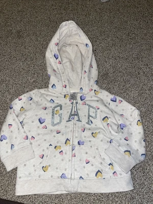 £0.99 • Buy Baby Girls GAP Zip Up Hoodie 18-24 Months
