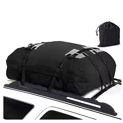 Black Car Trunk SUV Cargo Luggage Waterproof Rooftop Carrier Storage Travel Bag • $95.05