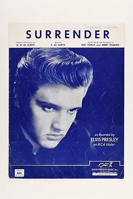 1960 Elvis Presley Sheet Music Surrender As Recorded By Elvis On RCA Victor • $12.50