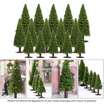 15pcs 9/10/12.5cm Model Pine Trees Green Pines For O Scale Model Railroad Layout • $15.79