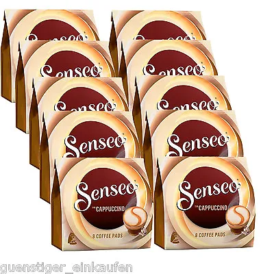 £33.89 • Buy 10x 8 Senseo Coffee Pads Double Pad Holder Type Cappuccino Milk Range Soft Cream 