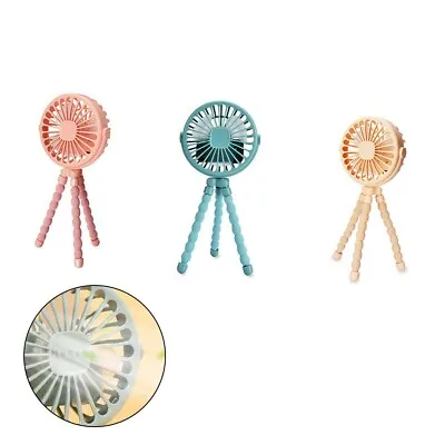 $23.29 • Buy USB Fan Flexible Octopus Clip-on Mini Fan LED Handheld Fans For Baby Stroller