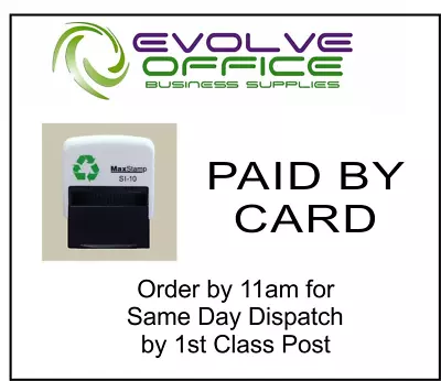 Self Inking Paid Rubber Word Stamp Office School Business Accounts Shop Business • £13.70