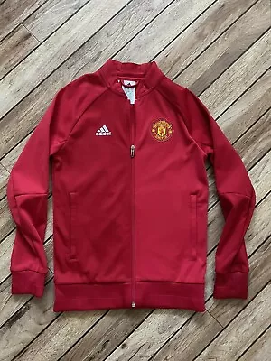 MANCHESTER UNITED MAN UTD TRACKSUIT TOP ZIP-UP RED - Age 11/12 Yrs • £9.50