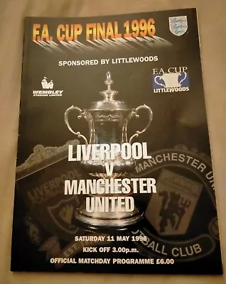 1996 FA Cup Final Programme Liverpool V Manchester Utd ORIGINAL • £19.99