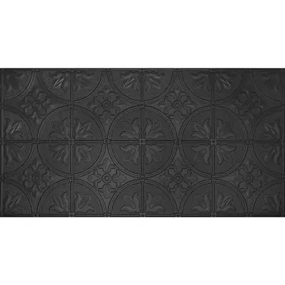 Dimensions 2 Ft. X 4 Ft. Glue Up Tin Ceiling Tile In Matte Black • $23.70